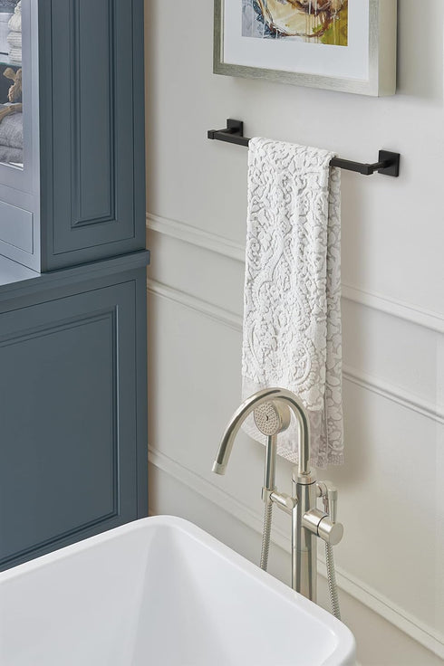 Amerock BH36073MB | Matte Black Towel Bar | 18 in (457 mm) Towel Rack | Appoint | Bathroom Towel Holder | Bathroom Hardware | Bath Accessories...