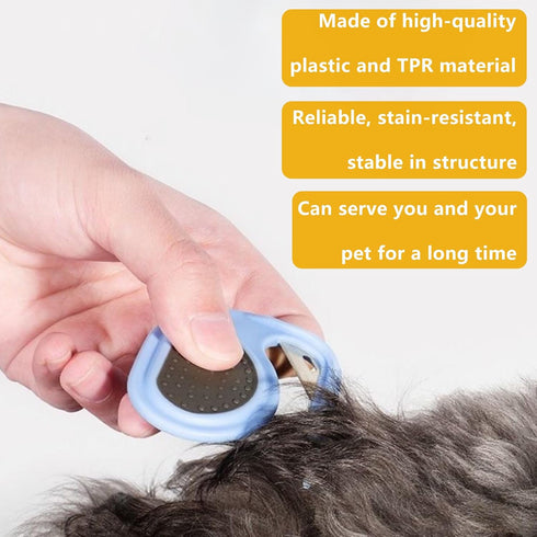 2 PCS Pet Grooming Tool Professional Dematting Comb Dog Detangler Brush Hair Grooming Tool Dog Undercoat Rake Grooming Rake for Grooming - Cuts Th...