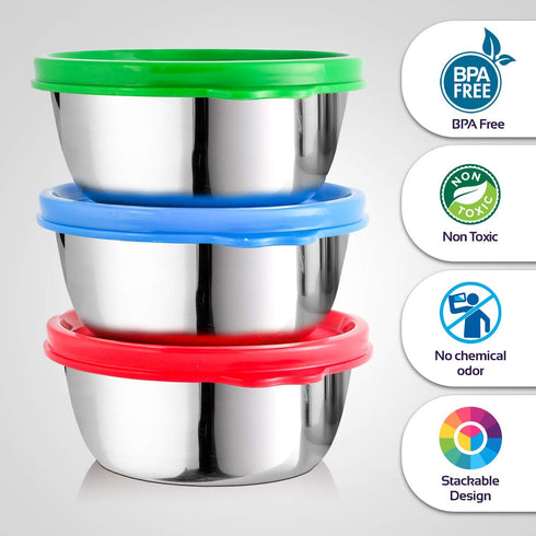 Signoraware Stainless Steel Containers Set | Eco Friendly Storage Canisters | Modern Airtight Keeper for Tea, Sugar, Snacks, Condiments, Flour, Co...