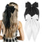 2 Pcs Silky Satin Big Hair Bows Ribbon Hair Barrettes Clip, Large Bow Hair Slides Metal Clips French Barrette OverSized Long Tail Hair Accessories...