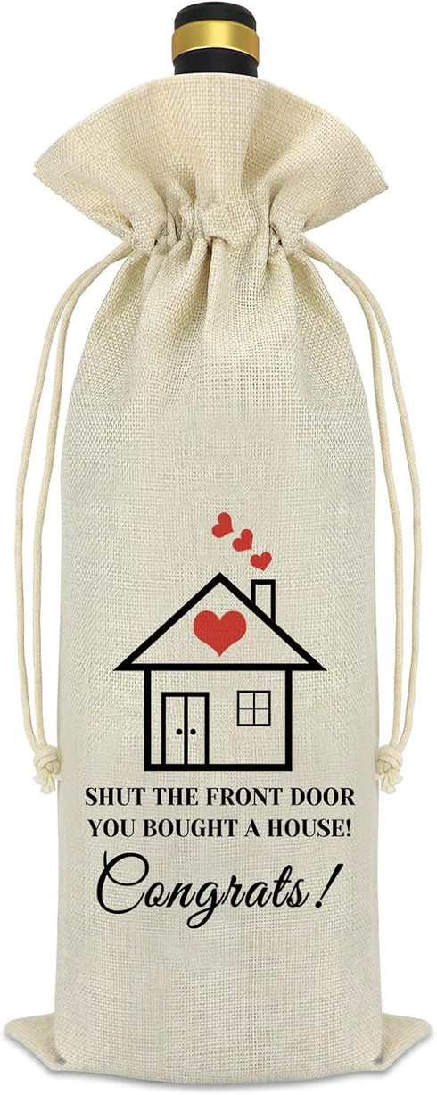 New Home Gift House Warming Gift for Friends Wine Bag Funny Housewarming Gifts New Home Gifts for Home New Home Owners Gift for Couple Wine Bottle...
