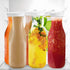 DilaBee Water Carafe with Lids - 50 Oz - Plastic Juice Pitcher Carafes for Mimosa Bar, Milk, Smoothie, Iced Tea - Drink Containers for Fridge - Fo...