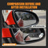 2 PCS Car Rearview Mirror Blind Spot Mirror, 5.23" x 1.18" ABS Shell Adjustable Convex Reversing Auxiliary Mirror, 3M Adhesive Backing for Easy In...