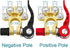 2PCS Battery Terminal Connectors, 4 Way Quick Release Disconnect Battery Terminals, Positive Negative Battery Cable Ends for SAE/JIS Type A Posts ...