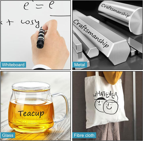 Dry Erase Markers,4 Pack Black Erasable Markers,Whiteboard Markers Smooth Writing for Glass,Windows,Blackboard...