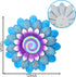 LITIALLY Outdoor Metal Flower Wall Art Garden Decor Cute Flowers Decorations Hanging for Outside Yard Porch Lawn Blue 12x12 inches...