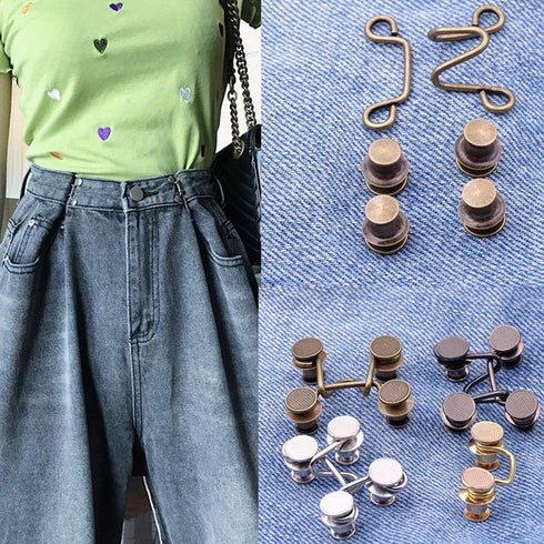 WZT 20 Pieces Adjustable Waist Buckle Extender Set Jeans Extender Waist Extender Button for Pants Adjustable Jean...