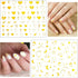 30 Sheets Gold Nail Art Stickers 3D Self-Adhesive Nail Decals Gold Geometric Line Star Leaf Diamond Nail Stickers Supplies for Acrylic Nails Manic...
