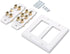 Cable Matters Double Gang 5.1 Speaker Wall Plate (Home Theater Wall Plate, Banana Plug Wall Plate) in White...