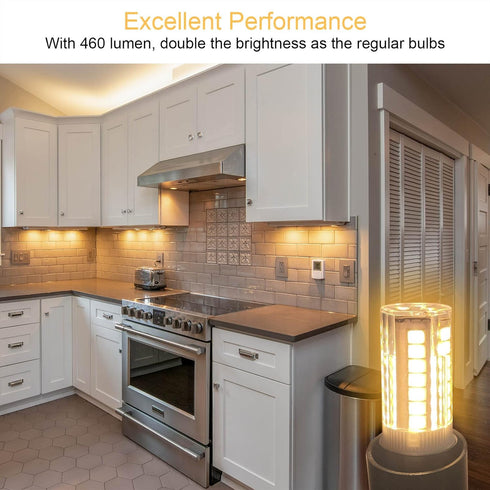 E17 Light Bulb 3000K Warm White,T5 Intermediate Base Microwave LED Bulbs,3.5W Equivalent 30-40W Halogen,460LM Non Dimmable for Refrigerator,Under ...