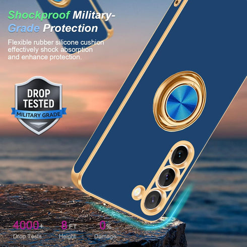 Fingic Samsung Galaxy S23 Plus Case, Galaxy S23 Plus Case with 360° Ring Holder Phone Case for Women Girls Slim Kickstand Magnetic Support Car Mou...