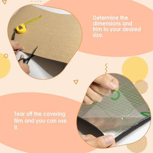 Cat Scratching Mat 23.6" x11.8”(3 Pack), Trimmable Self-Adhesive Cat Scratcher, Replacement Carpet for Cat Tree Shelf Shelves Cat Scratch Post,Scr...