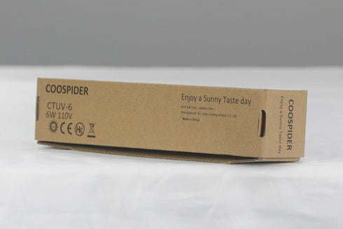COOSPIDER UV Lamp Ozone Free, UVC Light Bulb 253.7nm wavelength for Closet/Cabinet/Bathroom, 6W 110V Lamp with on/Off Switch Cord and Plug, CTUV-6...