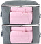 Jumbo Zippered Storage Bag for Closet King Comforter, pillow, quilt, bedding, Clothes, Blanket Organizers with Large Clear Window & Carry Handles ...
