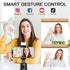 Auto Face Tracking Tripod, No App Required, 360° Rotation Face Body Phone Tracking Holder with Remote, Gesture Control, Smart Shooting Camera Moun...