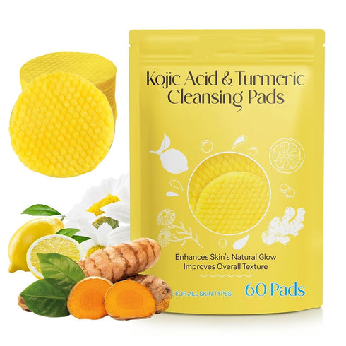Turmeric Cleansing Pads For Dark Spots, Turmeric Kojic Acid Pads?Turmeric Kojic Acid Pads Helps Balance Skin Oil And Water, Remove Excess Keratin ...