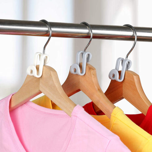 Mlici Connector Hooks Hanger Extenders for Velvet Hangers Coat Clothes Garment, Mini Cascading Velvet Hangers with Hooks, Heavy Duty Huggable Hang...