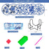 6Pcs 5D Diamond Painting Coasters with Holder, DIY Blue Coasters for Drinks Coffee Table, Diamond Arts Painting Kits for Beginners, Adults & Kids,...