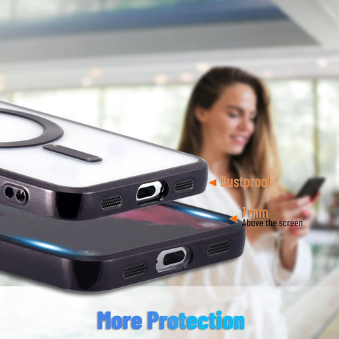 Magnetic for iPhone X Case for iPhone Xs Case,Electroplated Clear Slim iPhone X/iPhone Xs Case with Camera Protection,Shockproof iPhone X/iPhone X...