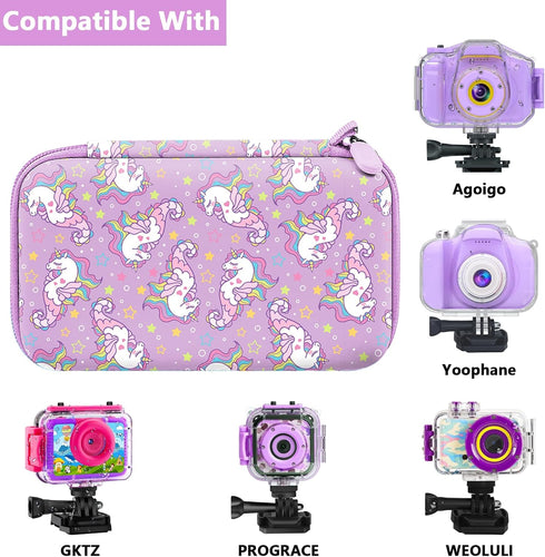 Leayjeen Waterproof Camera Case Compatible with Agoigo/Yoophane/DEKER/MIIULODI for Underwater HD Kids Toy Digital Camera for Ages 3-12 Years Old,E...
