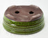 Oval Glazed Cactus & Succulent Planter, Bonsai Pot with Mesh & Wire 6"x 4.5"x 2.5" - Moss Green...