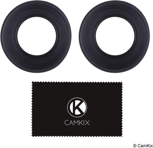 77mm Camera Lens Hood - Rubber - Set of 2 - Collapsible in 3 Steps - Sun Shade/Shield - Reduces Lens Flare and Glare - Blocks Excess Sunlight for ...