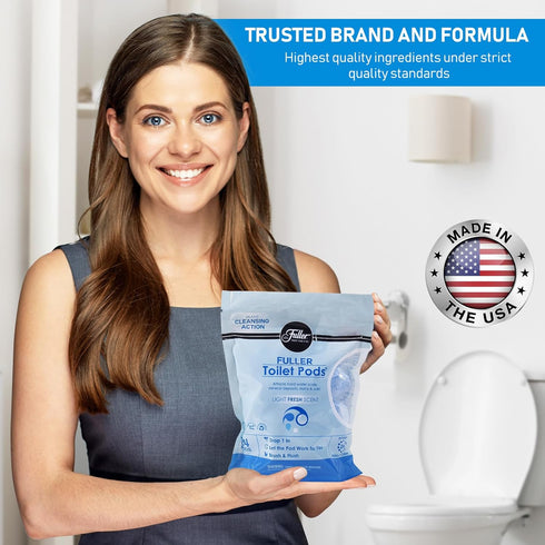 Fuller Brush Toilet Bowl Cleaner Pods - Water Soluble Tablet Cleansers Cleans Descales and Refreshes Bathroom Toilets Removes Odors Soils Stains L...