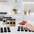 12 Pack Glass Spice Jars with Labels, 4oz Spices Containers Spice Jars with Black Shaker Lids, Empty Containers for Spice, Silicone Funnel and Pen...