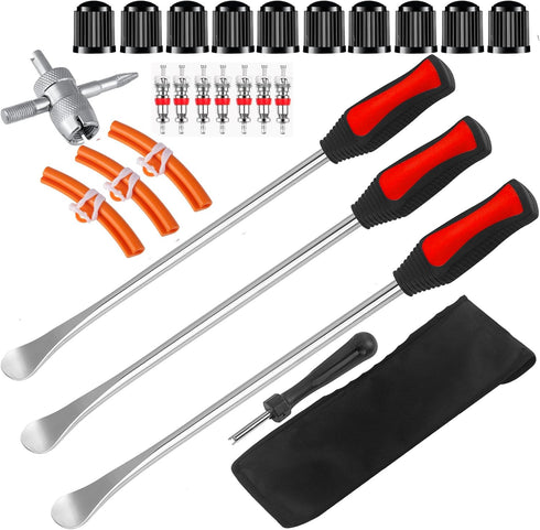 11.5" Tire Spoons Motorcycle Dirt Bike Tire Changing Tools Iron Set,Tire Spoon Levers Tire Changer Kit for ATV Lawn Mower with Tire Spoons, Rim Pr...