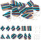 Beadthoven 52pcs Boho Wood Women Earring Making Kit, Striped Resin Wood Earrings Charms Pendants Natural Wood Cutouts Pieces Wooden Earring Blanks...