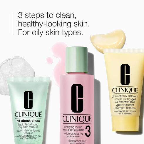 Clinique Refresher Course Skincare Set for Combination Oily Skin Types...