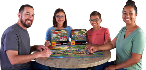 RoseArt - Kodak Premium - Shiny Happy Campers - 1000 Piece Jigsaw Puzzle for Adults...