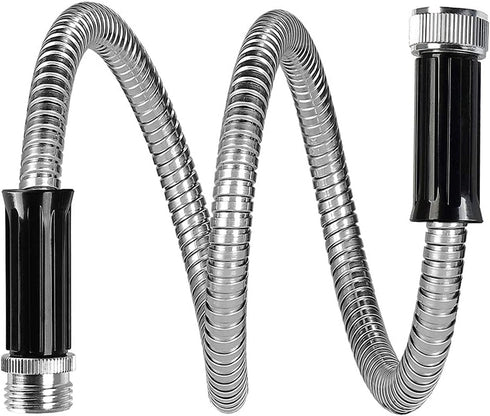 Metal Short Lead Hose 1FT,Stainless Lead Water Hose, Connector Extension Attachments, Heavy Duty Small Hoses for Yard, Outdoor - Flexible, Never K...