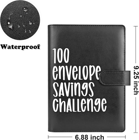 100 Envelope Challenge Binder, Savings Challenge Book with Cash Envelope Easy and Fun Way for 100 Envelopes Money Saving Challenge Budget Binder f...