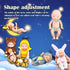 4 Inch Mini Baby Dolls Toys 6 Pcs Gift Set, Cute Baby Dolls Toys with Interchangeable Animal Clothes, Mini Reborn Baby Dolls Gifts for Boys and Gi...