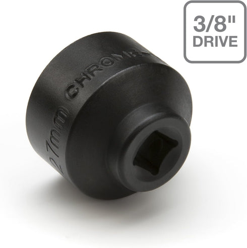 Steelman 27mm Low Profile Oil Filter Wrench Socket for Mercedes-Benz A-Class, Mini, Kia, Nissan, and Others, 3/8-Inch Drive...