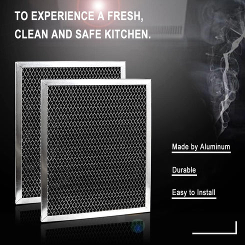 Cenipar 97007696 Charcoal Odour Filter for Range vent hood (8 3/4" X 10 1/2" X 3/8")-2 Pack