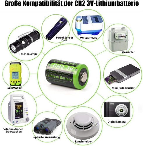 CR2 3V Lithium Battery 6 Pack with PTC Protection DL-CR2 for Boresighter Golf Rangefinder Funifilm Instax Mini55 Baby Monitor Flashlight (Non-Rech...