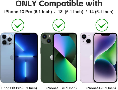 2 Pack Anti Blue Light Matte Glass Screen Protector for iPhone 13 and iPhone 13Pro and iPhone 14 Tempered Glass.Easy to Install Bubble Free Smooth...