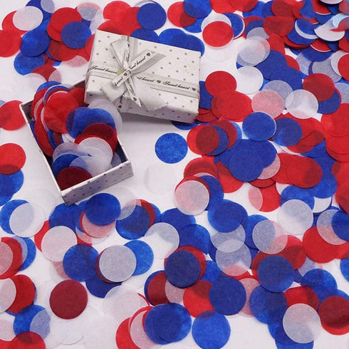 Red Tissue Confetti 1inch Circle Confetti 5000pcs for Filled Balloon or Table Party Decoration...