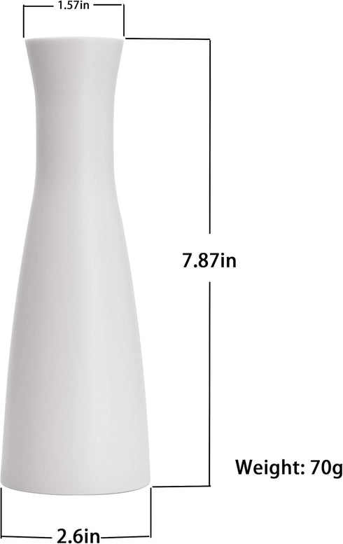 Tall Conic Composite Plastics Flower Vase, Small Bud Decorative Floral Vase Home Decor Centerpieces, Arranging Bouquets, Connected Tubes (Wide Cal...