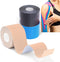 (3 Pack) Kinesiology Tape for Physical Therapy Sports Athletes–Latex Free Elastic Kinetic Tape 16ft Water Resistant Kinetic Uncut Sport Tape for K...