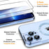 for iPhone 13 Pro Phone Case Magsafe, Magnetic Clear Case with Screen Protector and Camera Cover, Transparent Electroplated Case for Women/Girl/Me...