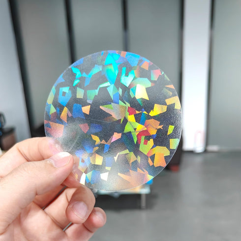 Holographic Window Decals for Bird Strikes - Glass Reminder Anti-Collision Window Stickers - Avoid Birds Hitting Windows, Circle, 25 Pieces...