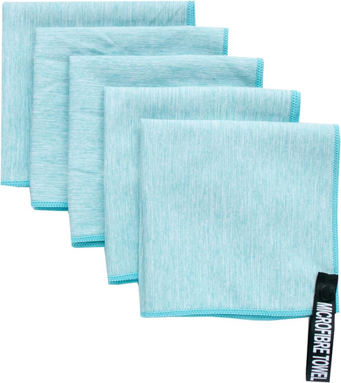 Microfiber Sweat Absorbing Handkerchief Gym Towel Hankies 5 Pack...