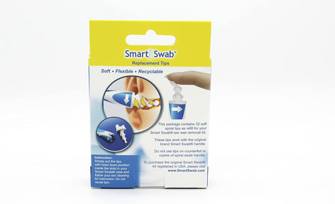 32 Spiral Ear Wax Removal Replacement Tips Only (No Handle). 32 Replaceable Soft Silicon Tips. Spiral Swab Tips. Safe Ear Cleaning Tips Replaceabl...