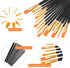 AROIC Paint Brushes, 10 Pack 100 Pcs Acrylic Paint Brushes Artist Paint Brushes for Oil Watercolor Acrylic Face Rock Painting?Black?...