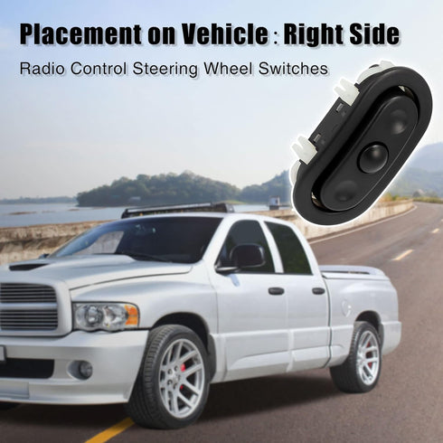 X AUTOHAUX Audio Radio Control Buttons Switch Steering Wheel Mounted Right for Chrysler for Jeep for Dodge for Ram 04685728AB...