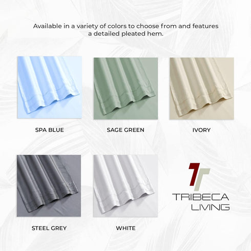 Tribeca Living BAMB300PCSTST 300 TC Rayon from Bamboo Pillow Pair, Standard (Pack of 2), Steel Grey...