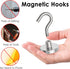 Magnetic Hooks Heavy Duty, 100 lbs Strong Hooks for Hanging, Magnet with Hook for Cruise, Grill, Fridge, Pack of 8......